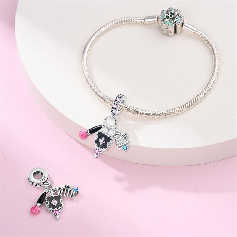 New Copper Tailor Sewing Machine Hairdressing Charms Beads For Brand Original Bracelet Diy Jewelry Gift