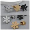 New Snowflake Brooch Cufflinks Creative Niche High-end Fashion Temperament Clothing Accessories