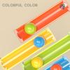 Stacking Ball Colorful Track Slide Rolling Ball Early Educational Knocking Toys Children's Fun Knock Music Piling Table