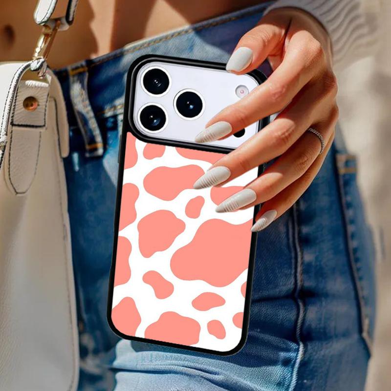 Milk Cow Skin Print Luxury Phone Case For iPhone 17 Air 14 15 13 12 Max Cover For Apple 16e 11 Pro Max Plus Coque