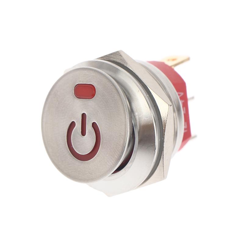 

22MM Кнопка Переключатель-Качалка из Нержавеющей Стали 12-24V/20A Перекидной Переключатель 220V/15A ВКЛ-ВЫКЛ Самовозвратный 3-контактный Переключатель Применяется к Автомобилю Лодке красный