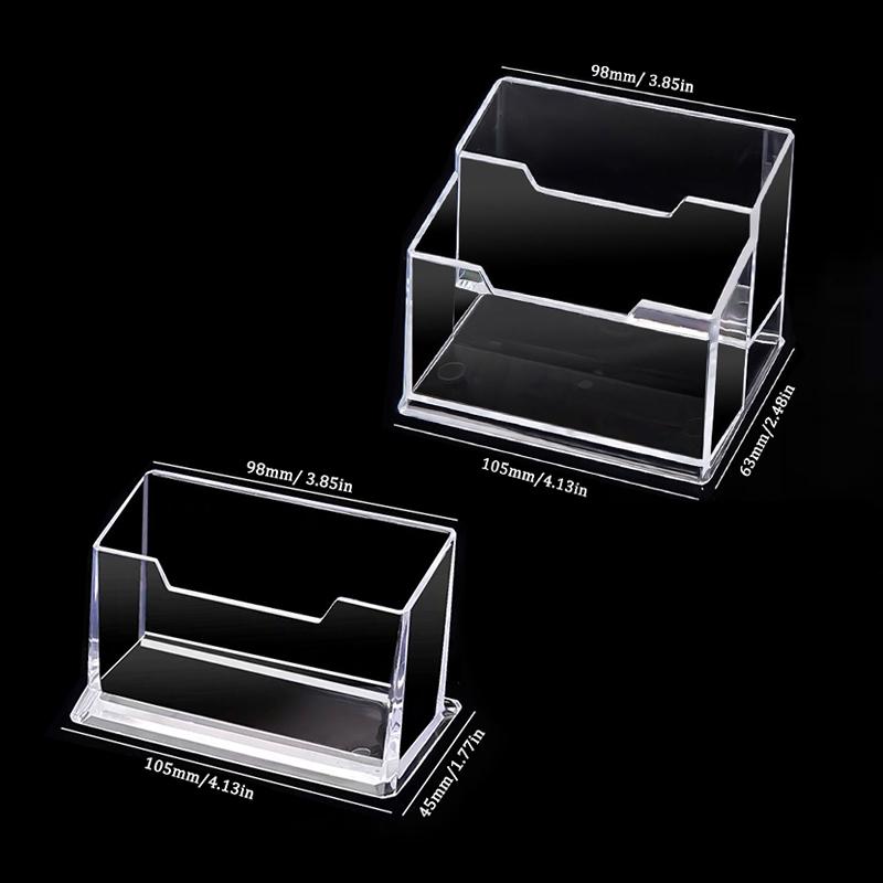 1/2/3PCS Clear Acrylic Display Stand Transparents Desktop Organizer with Storage Shelf for Office Business Cards