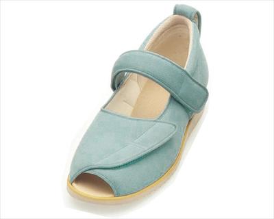 Tokutake Sangyo Ayumi Open Magic II Sapatos de Enfermagem para e Instalação Hortelã Tamanho LL Circunferência do Pé Ambos os Pés Uso Hospitalar, Verde, (24,0-24,5 cm),
