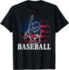 American Sport Baseball Player US Flag Batter Unisex T-Shirt