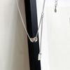 S925 Sterling Silver Korean Minimalist Lucky Tag Bean Necklace Choker