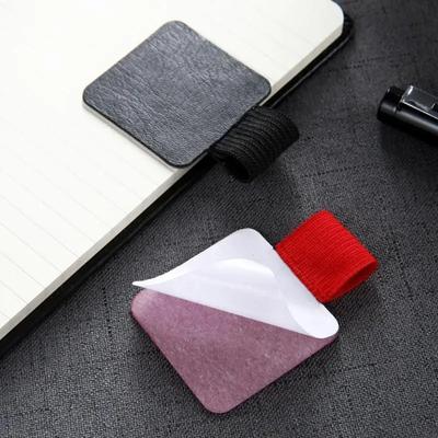 10pcs Colors Self-Adhesive Pen Holder Leather Pen Clip Notebooks Journals Planners Anti Loss Anti Drop Elastic Ring Pencil Tool