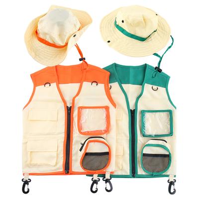 Children'S Outdoor Adventure Vest Hat Set, Cosplay Insect Explorer