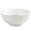 Biała ceramiczna miska, przybory kuchenne gospodarstwa domowego, jadalnia, miska na makaron, zupę, wytłaczane miski gospodarstwa domowego o wysokiej wartości