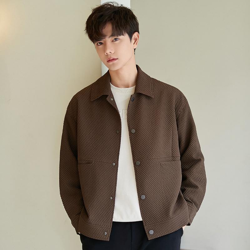 Men's Jacket Jacket Spring and Autumn Korean Version Handsome High Sense Casual Loose Regular Tooling On