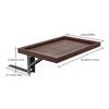 Wooden Foldable Bedside Shelf 12.91x8.66in Top Bunk Bedside Table Tray No Drilling Nightstand Organizer Tray for Dorm Room Home