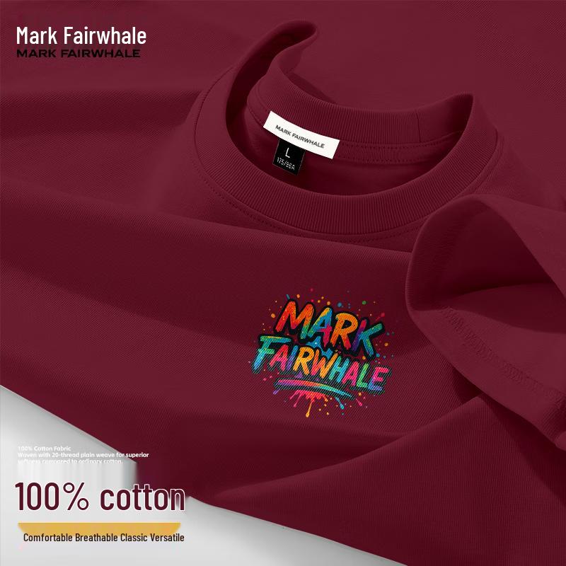 Mark Fairwhale Men's Pure Cotton Loose Fit Short Sleeve T-Shirt
