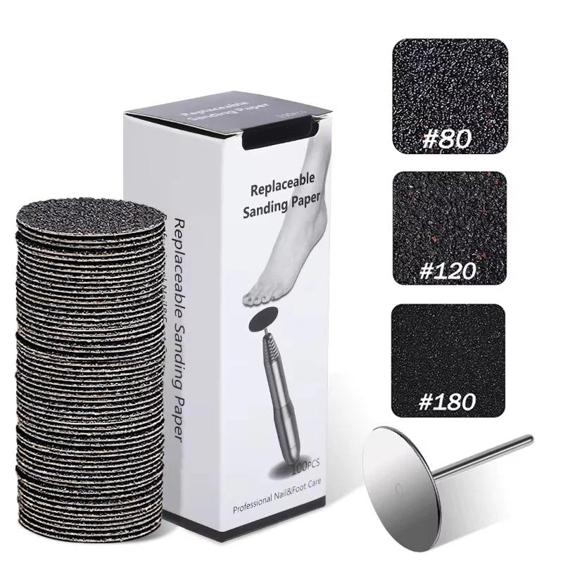 25/35Mm Austauschbares Schleifpapier Pediküre Werkzeuge Maniküre Pediküre 3/32'' Scheibe Fuß Tote Haut Entfernen Schleifpapier Scheibe