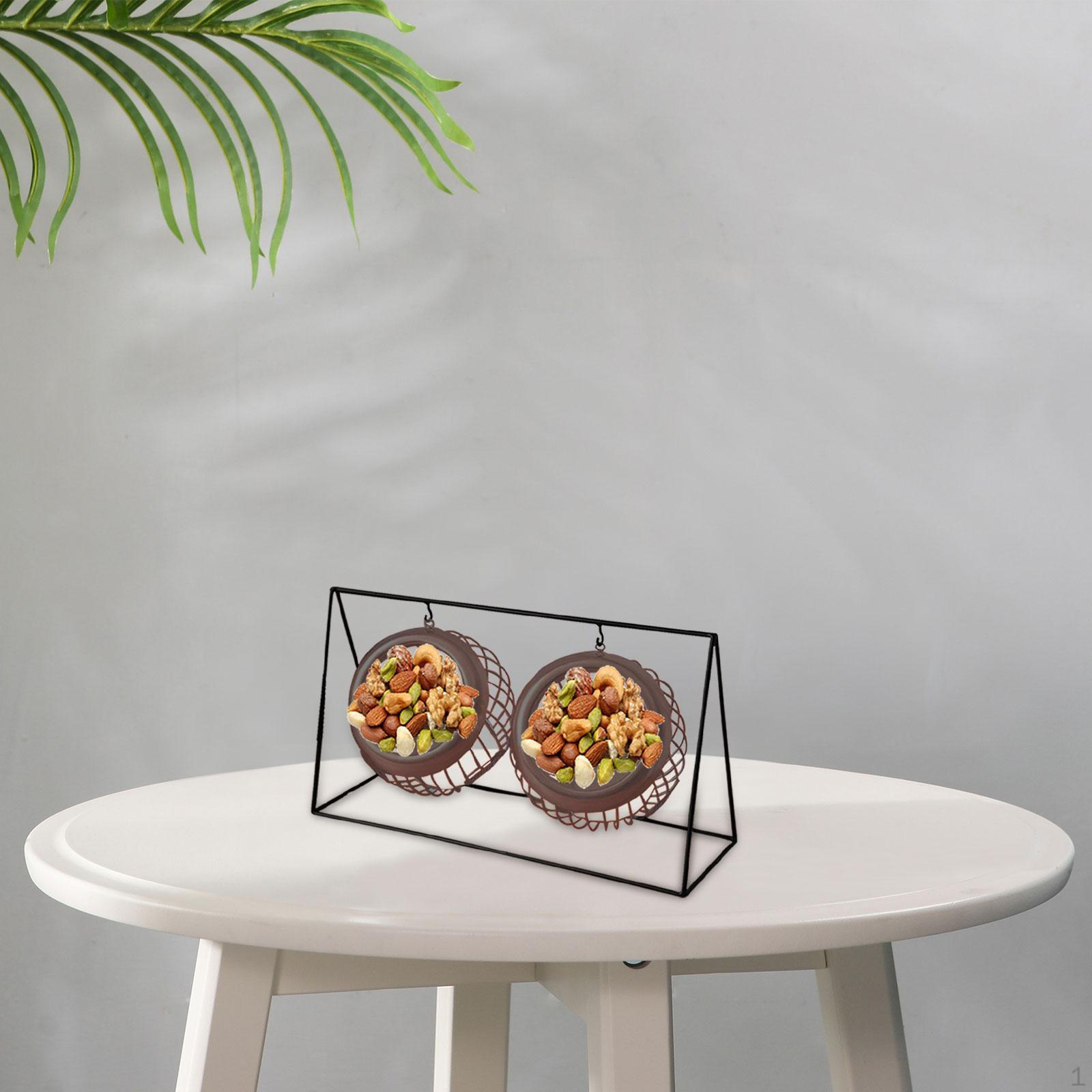 

Держатель для кофейных капсул, многофункциональный эспрессо-капсула с 2 корзинами, контейнер для закусок и конфет, коричневый