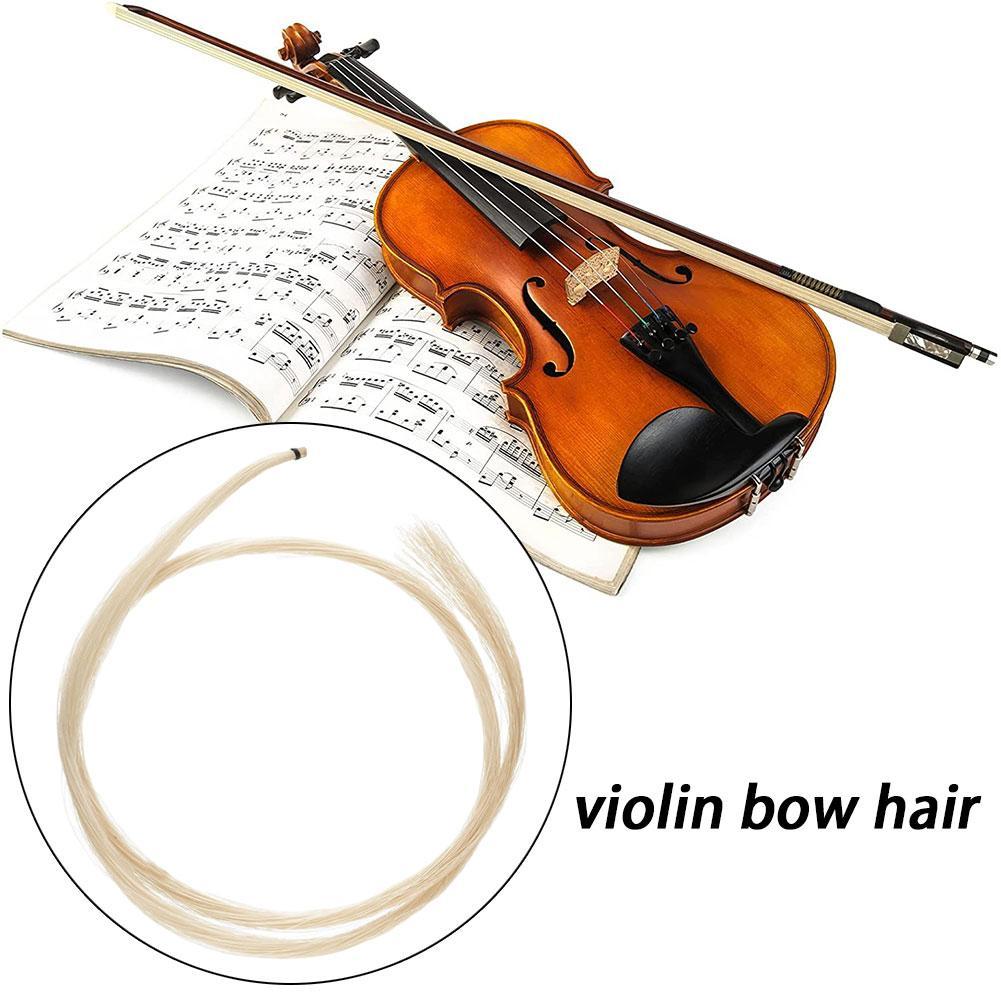 2 Hank Mongolian Violin/Viola Bow Hair Horsehair White Z2T2 uygun