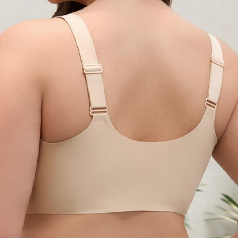 Oversized Front-fastening Sports Bra with Adjustable Straps for European American and Russian Styles