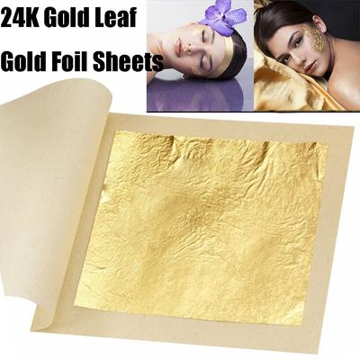 Anti-aging Skin Care Home Decoration 24K Gold Leaf Gold Foil Sheets Gilding Stickers Facial Mask