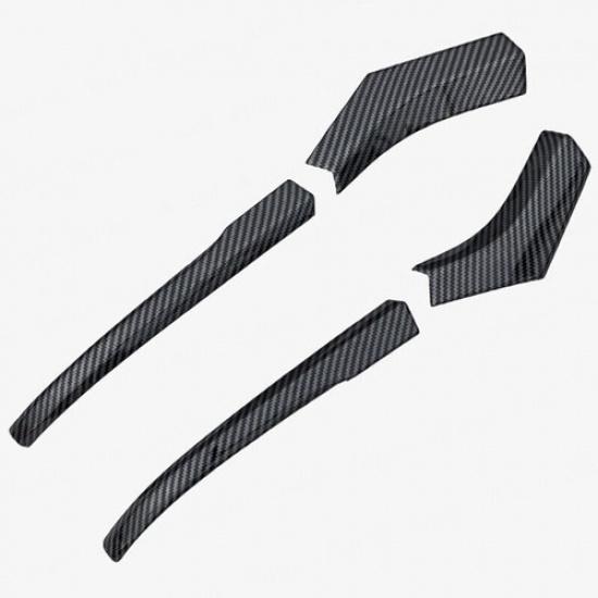 Carbon Fiber Rearview Side Mirror Strip Trim Cover For Toyota Sienna 2021-2024