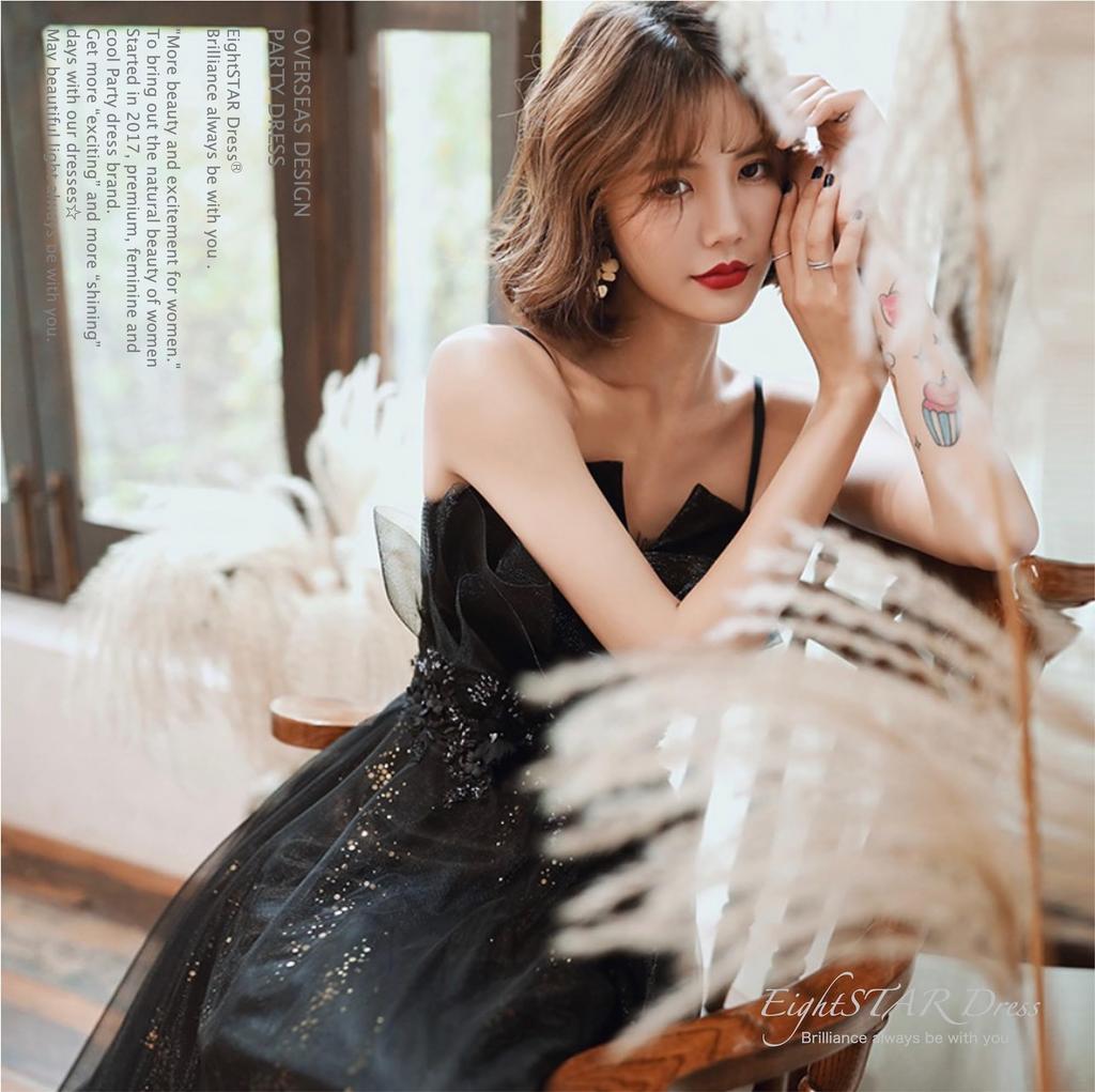Party Evening Piano Recital Main Long [EightSTAR Dress] Dress, Dress, Dress, Black, Adult, After-Party Dress, Bride, Role, Dress, Concert, Sleeveless,