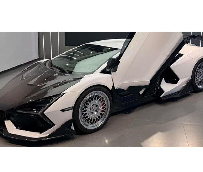 Compatible Lamborghini Revuelto Upgrade: Duke Carbon Fiber Side Skirt Trim & Diffuser Accessories