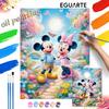 Mickey Mouse Minnie Mouse Oil Painting Art Garden Floral Romantic Handmade Diy Painting Home Decoration Gift