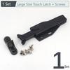 4/2/1 Sets Non-Magnetic Touch Latch Large Size Catch Cabinet Door Push to Open Furniture Cupboard Wardrobe Accessory(1 Set Black)