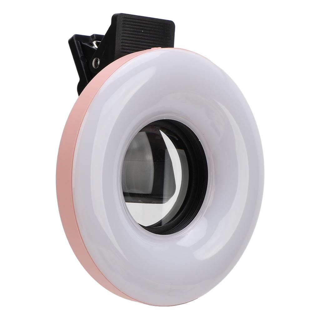 Makro-Objektiv 15-facher Zoom mit LED-Fülllicht 3 Lichtmodi 5 Helligkeitsstufen USB 200mAh Handy-Makro-Objektiv mit Clip für Wimpern Schmuck Fotografie