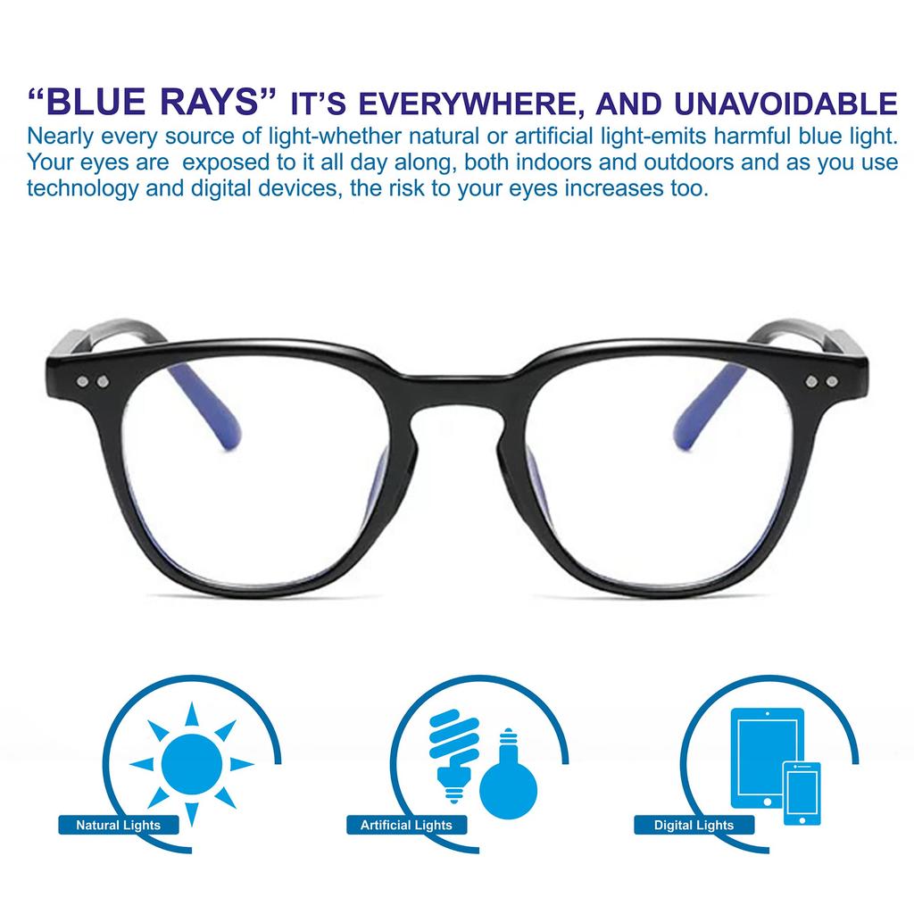 AUGEN By Visions India Unisex Spectacles With Blue Cut Lenses & Anti-Glare Coating Which Protects Eyes From Blue Light From Computer, Moble, Tabl