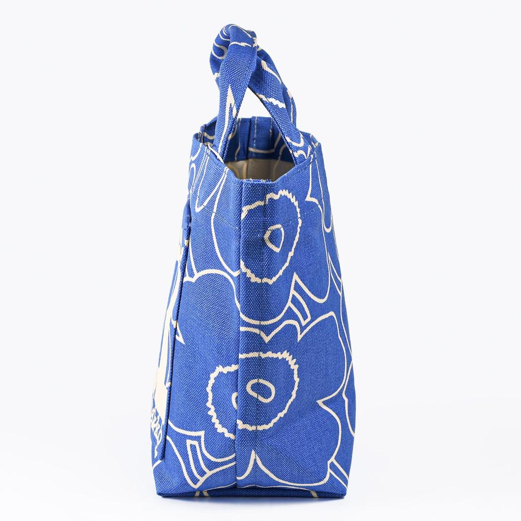 Marimekko MONO MINI PIRTO Unikko Tote Bag, Women's, Blue, 94152 094152 580, Scandinavian Design [Parallel Import]