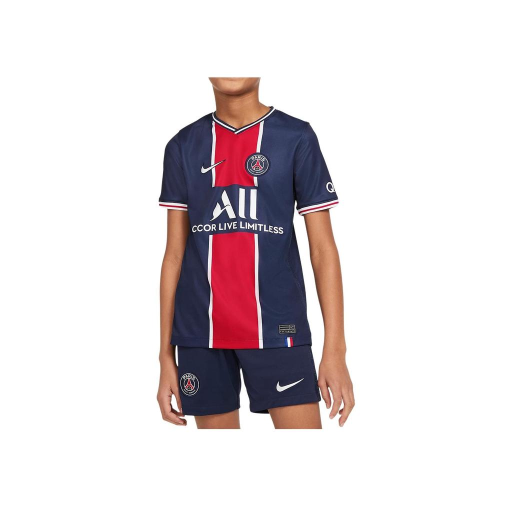 Nike PSG Home Jersey V-Neck Short Sleeve Men Tops Navy Red White CD4508-411