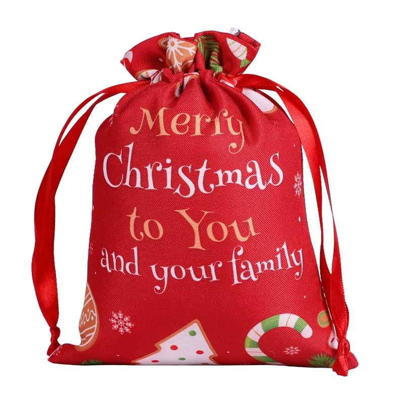Christmas Velvet Bags Drawstring Pouch Candy Snack Gifts Bag for Xmas New Year Party Bracelet Jewelry Packaging Storage Bag