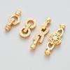 Copper-Plated 18K Gold Pearl Clasp Necklace: Durable, Color-Retentive DIY Jewelry Accessory.