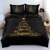 3D Christmas Tree Star Duvet Cover 3D Printed Bedding Set 3Pcs Double Twin Full Queen King Adult Kids Bedclothes Quilt Cover