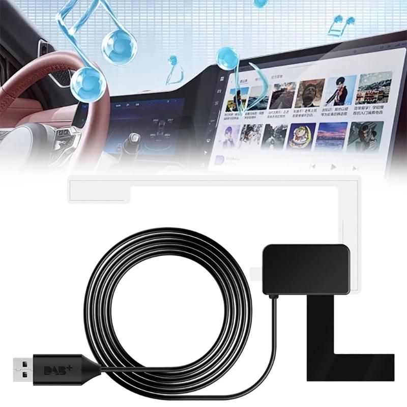Advance Car DAB+ Radio Receiver USB Interfaces SMA Antenna for Clear Sound Reception Long Lasting Use Quick Installation