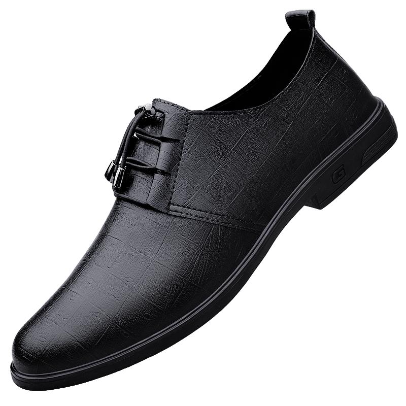 

Повседневная деловая мужская кожаная обувь Классический стиль британского джентльмена Деловая или повседневная офисная обувь Большого размера Черная обувь для взрослых Горячая 46