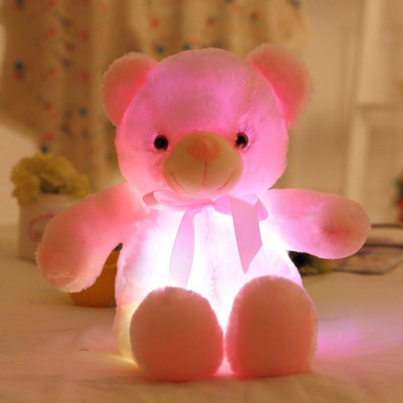 50cm Plush Led Teddy Bear With Colorful Glowing Lights For Magical Nights