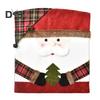 Christmas Chair Cover Cartoon Santa Claus/Snowman/Reindeer Chair Slipcover Holiday Stool Seat Cover for Dining Room Decoration