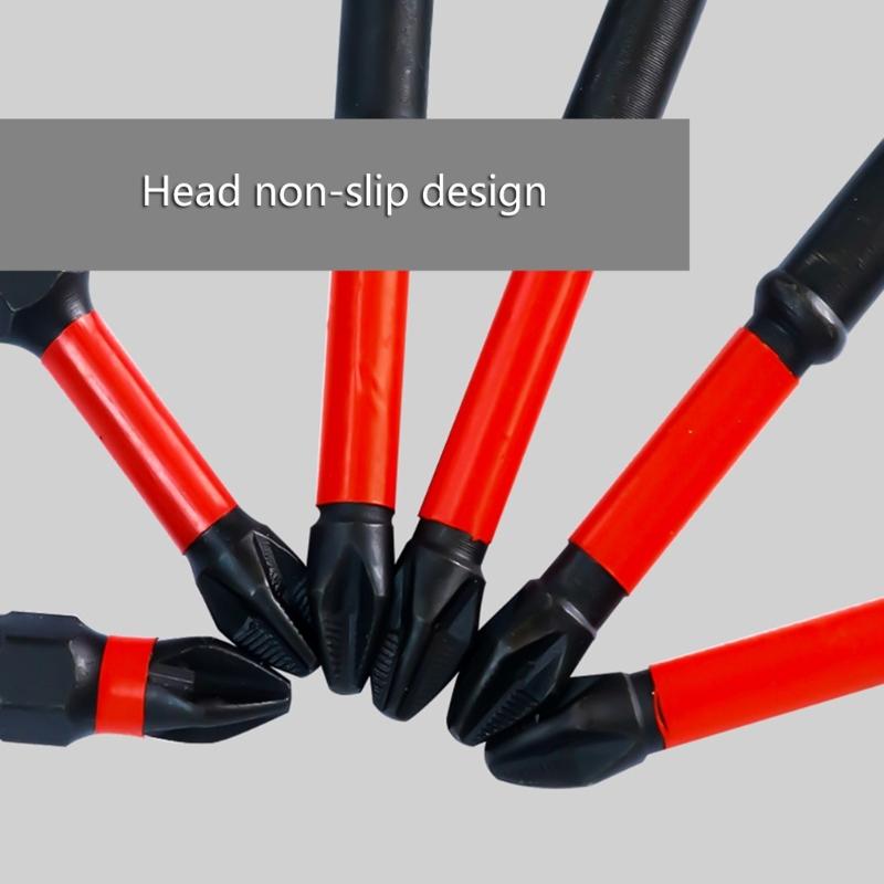 6/12Pcs Alloys Steel Shockproof Magnetic Screwdriver Bit with Anti Slip Feature for Home and Professional Applications