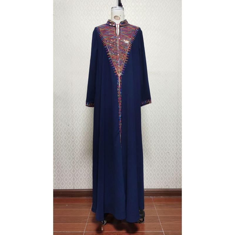Middle East Dress Sequined Embroidered Indonesian Clothes Arabic Women Robe Women Summer Dresses