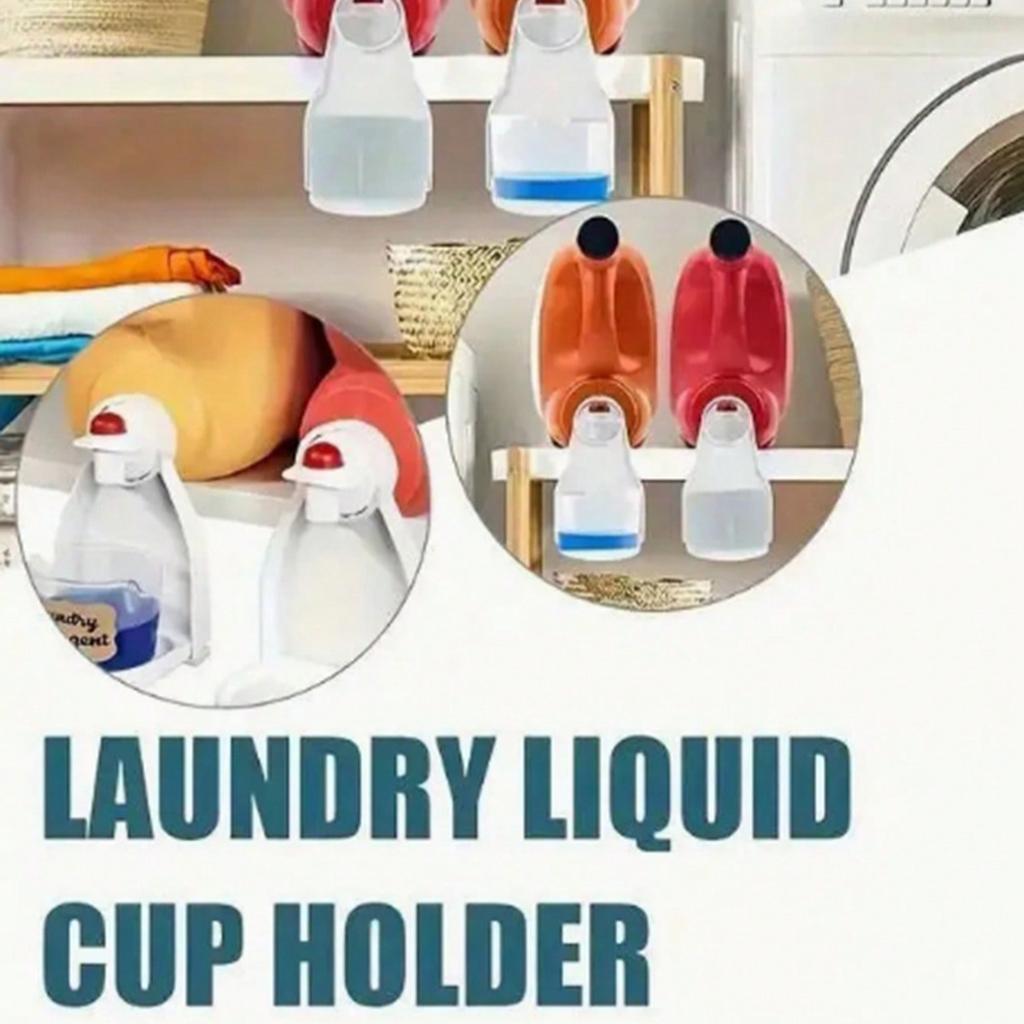 2pcs New Laundry Cleaning Agent Holder Rack To Prevent Spill And Drip, Foldable Cup Holder For Bathroom,Kitchen, Sturdy Summer Assembled Rack