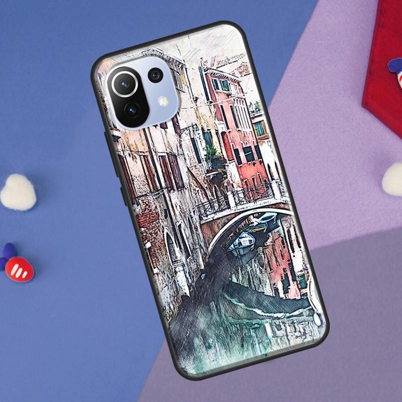 Travel italy Street Venice Cover For Xiaomi 14 Ultra 13 11T 12T 13T 14T Pro POCO X7 X6 Pro X3 X5 F3 F5 M6 F6 Pro Case