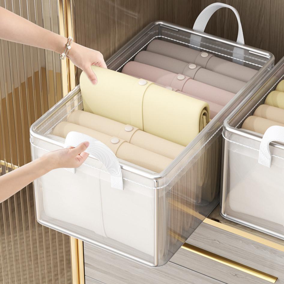New Underwear Clothing Pants Foldable Storage Box Home Drawer Style Wardrobe Storage Box Foldable Clothing Layering Artifact Storage Organizing Box