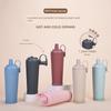 2025 New Model 830ml Large Capacity Thermos Cup Portable Magnetic Handle Water Cup with Large Opening for Sucking Pearls