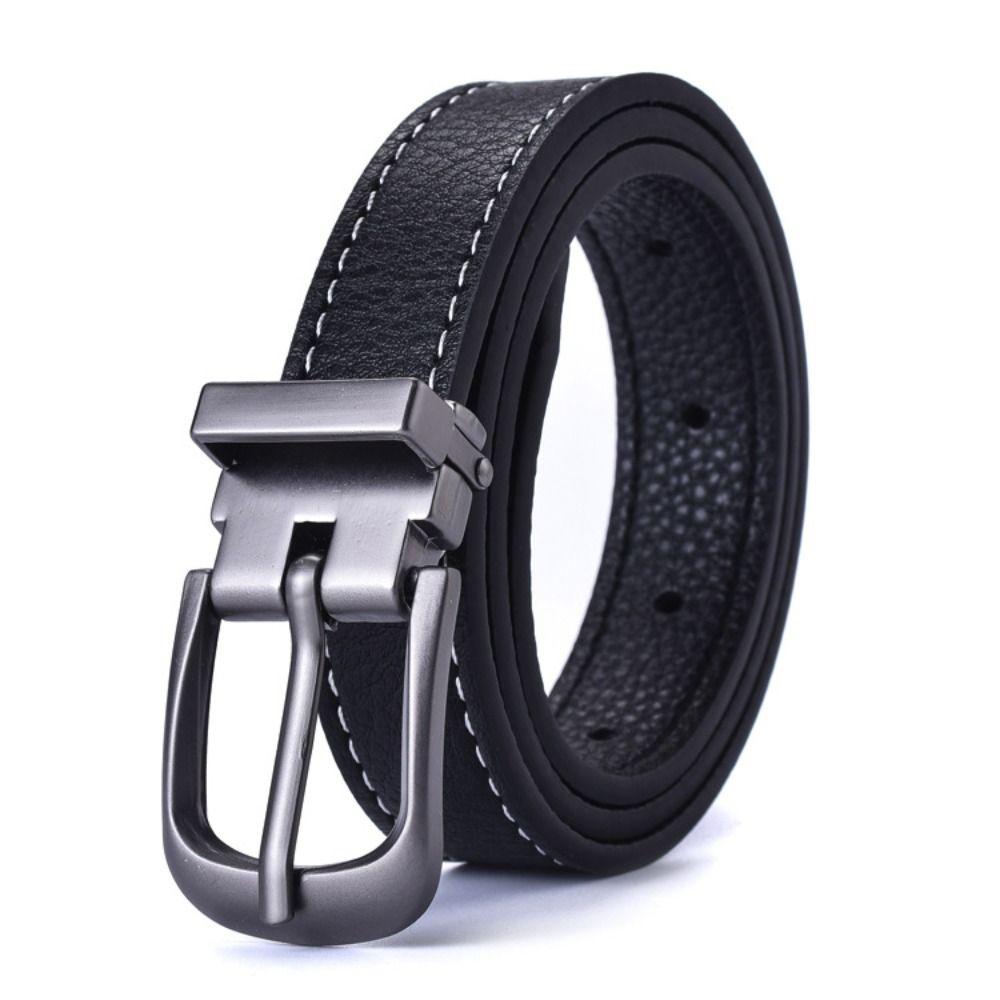 Retro Casual Children Leather Belt Pin Buckle Waistband Trouser Dress Belts Thin Waist Strap