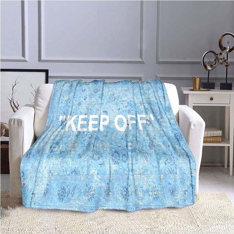 KEEP OFF-Musterdecke, Sofadecken für Betten, superweicher, warmer Deckenbezug, Flanell-Überwurfdecke, Flanelldecke