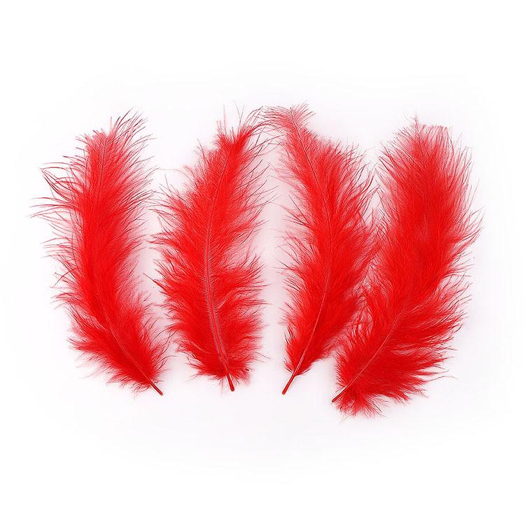 50Pcs Cross-Border Turkey Hairy Tail Plush Feather Colored Feather Dream Catcher Feather Light Bobo Ball Feather