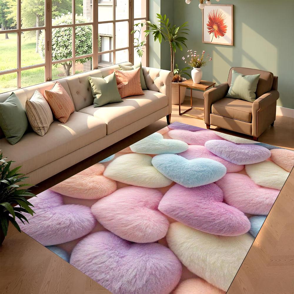 

Colorful Dreamy Love Printed Carpet Valentine s Day Decorative Floor Mat Living Room Bedroom Entrance Door Mat Her Gift 40x60cm