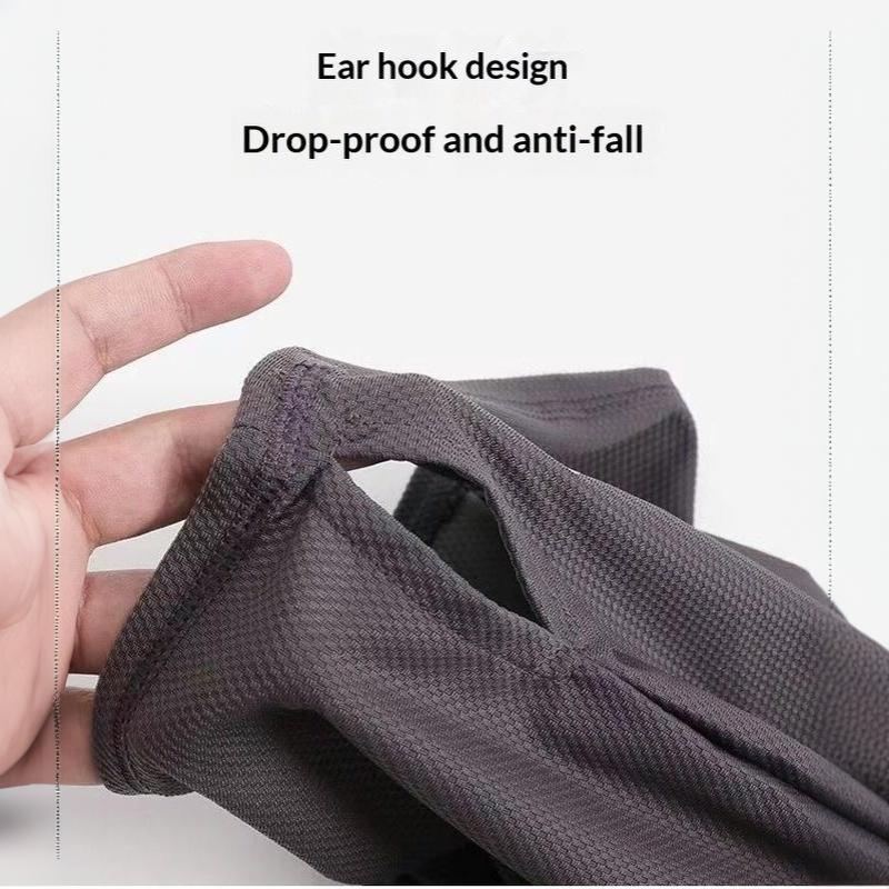 Outdoor Uv Protection Ice Silk Mask Sunscreen Face Cover Neck Wrap Unisex Anti-Uv Scarf Cycling Uv Mask Ear Hanging Neck Scarves