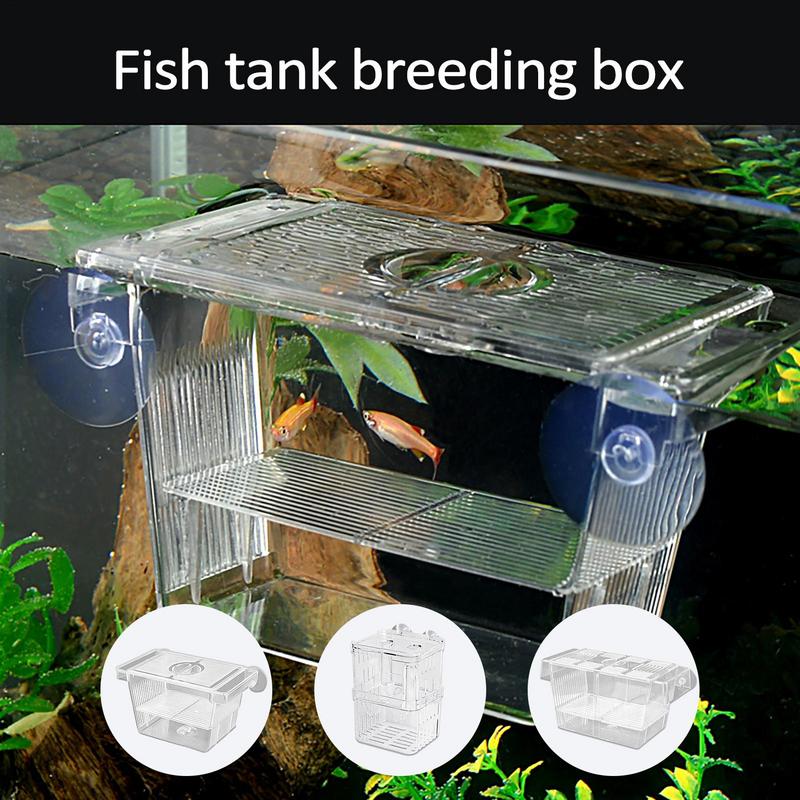 

New Aquarium Fish Incubator Breeding Box Fish Breeding Box Acrylic Hatchery Incubator Tank Fish Acclimation Box Nursery S