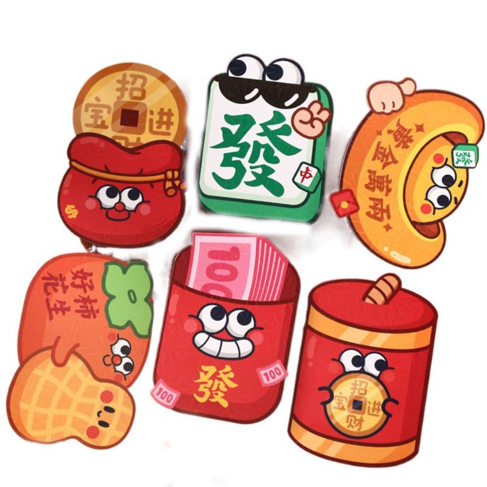 

6PCS Blessing Snake Year Red Envelope Best Wishes 2025 Hong Bao Spring Festival Style3