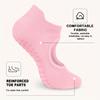 2 Pairs Non-Slip Pilates Socks for Women, Grippy Open-Top Yoga Socks, Breathable Barre Dance Athletic Socks